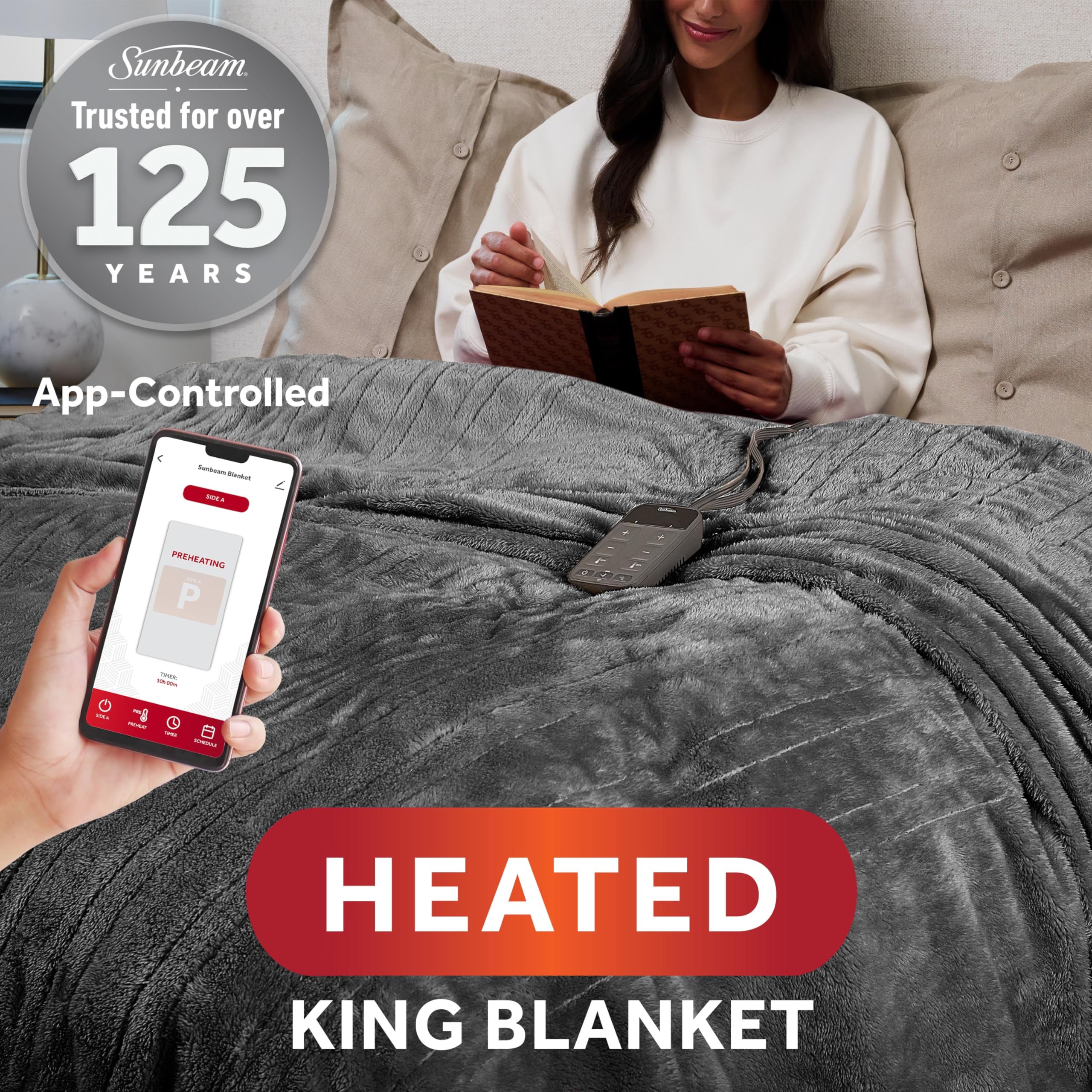 Amazon.com: Sunbeam LoftTec Wi-Fi Connected Heated Blanket